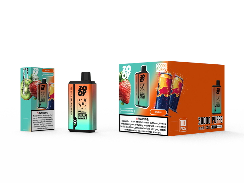ZOOY twins 30000 2 w 1 jednorazowy puff Vape 120K podw&oacute;jny smak magazyn UE-Reb byk i truskawka kiwi